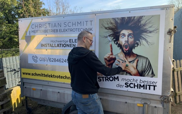 Anhänger Beschriftung für Christian Schmitt Elektrotechnik