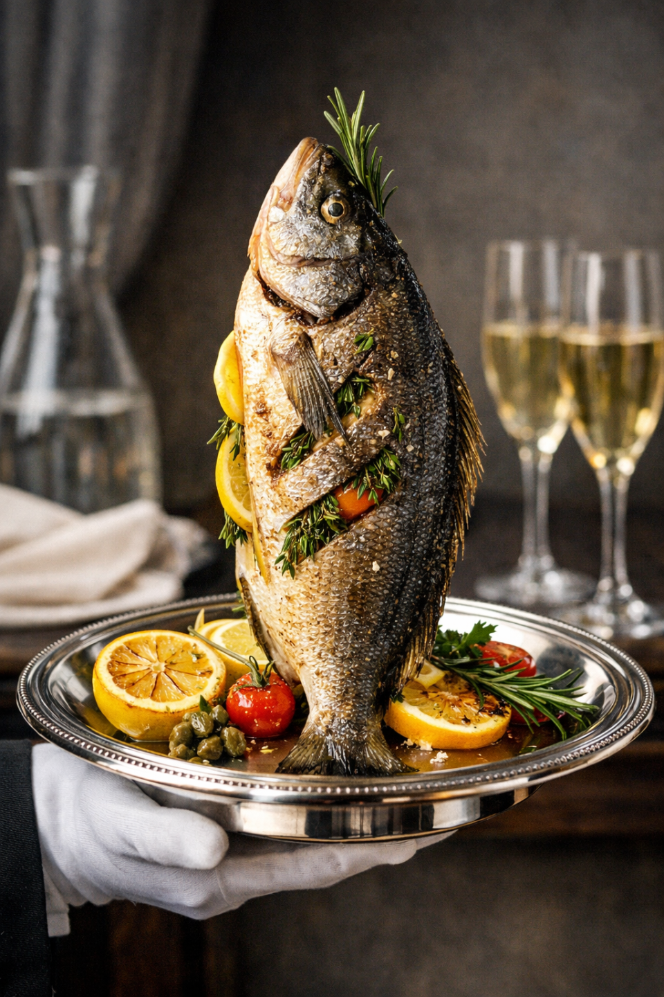 Standup Fisch auf Teller